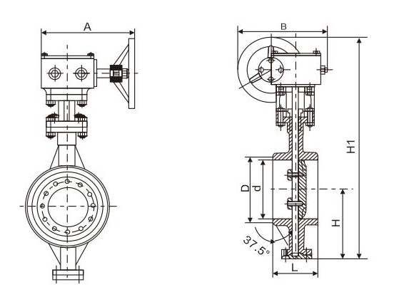 GYPYD363H硬碰硬焊接蝶閥(圖1)